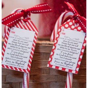 Legend of the Candy Cane - Gift Tag Card for Witnessing at Christmas ...