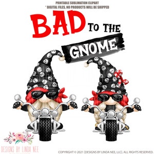 Gnomo motociclista, Gnomo maiale, Clipart PNG, Clipart digitale Biker Guy, Opera d'arte di sublimazione moto, File digitale stampabile Scarica 5-SUM003