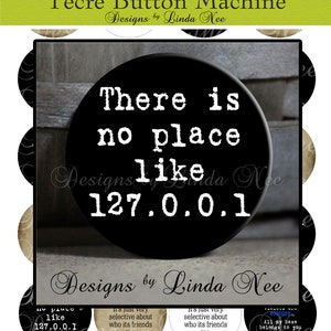Pinback BUTTON Images 1 inch ronde 1.313 totale grootte - Computer Nerdy Nerds Digitale Collage Sheet AMERIKAANSE BUTTON Machine Tecre