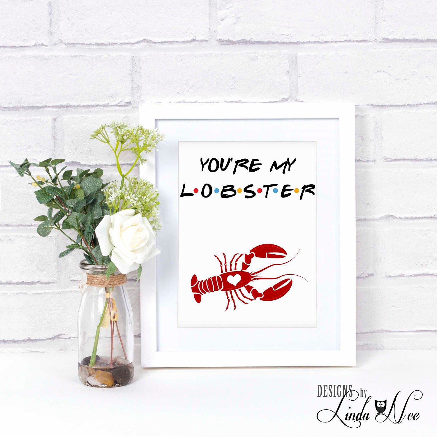 You're My Lobster Greeting Card Friends TV Show Quote | Etsy