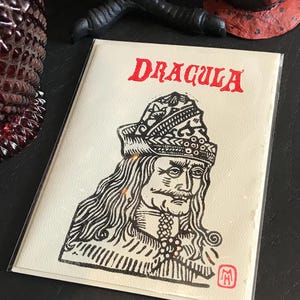 Vlad Drácula Cartão de felicitações em branco impresso à mão