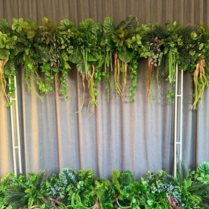 Faux plant garland with succulent and fern, wedding greenery, artificial restaurant greenery, fireplace greenery, real touch garland