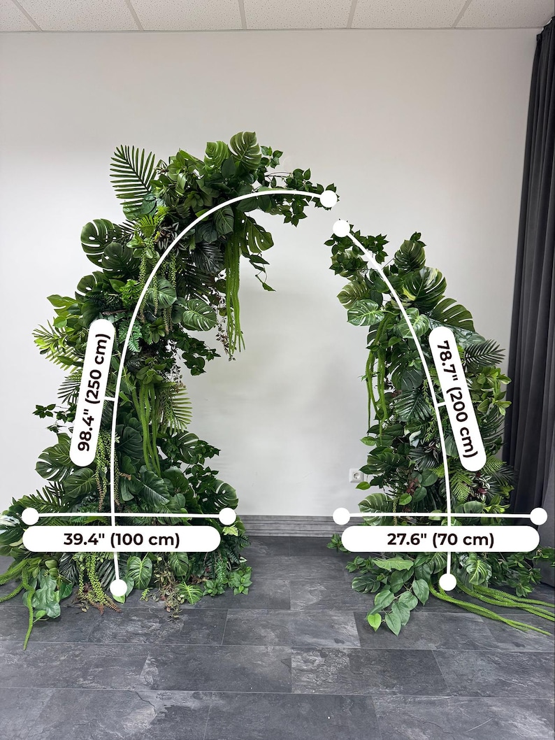 Greeniery Backdrop Arch Jungle Wedding Greenery Backdrop, Tropical Arbor Garland, Palm Leaf ...
