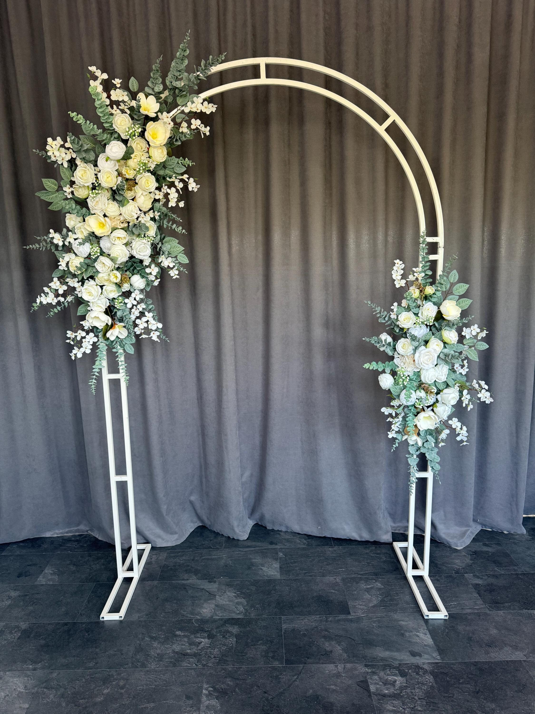 White rose wedding garland with eucalyptus White rose wedding garland with eucalyptus