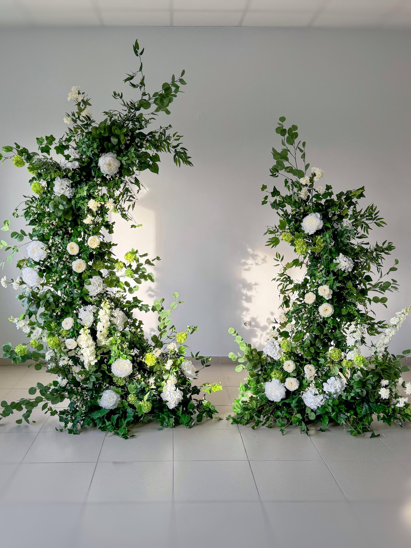 Faux Floral Greenery Aisle Decor, Artificial Flowers, Boho Wedding Arch ...