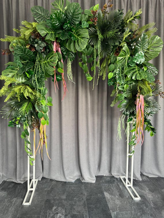 Silk Monstera Arch Garland, Artificial Restaurant Greenery Arrangement,  Tropical Wedding Arbor Decor - Etsy
