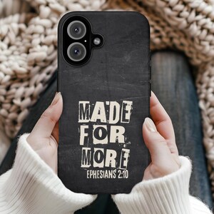 Christian Ephesians 2:10 Tough Phone Case, Bible Verse Cover, Grunge Style Case, iPhone, Samsung, Pixel, Christian Gift, Inspirational