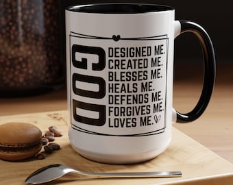 Christian Coffee Mug: Bible Verse Religious Gift