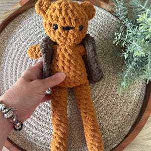 Finn the Bear | Handmade Crochet Bear Plush | Fable Collection Stuffed Animal | Woodland Nursery Decor