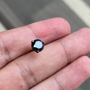2.00 Ct Black Diamond Stud Earrings: 14K Blackened White Gold, EGL Certified