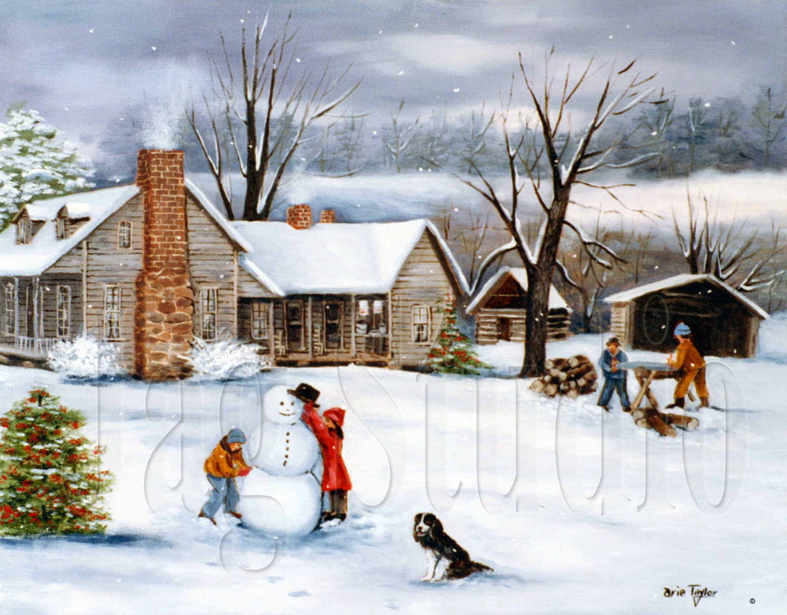 撮影小物スタジオ写真撮影スノーマン扉