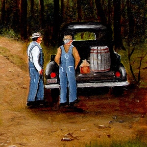 Moonshine Folk Art Prints North Carolina Liquor Still, Full Moon Night Paintings Arie Taylor, Country Art, Wall Art, Home Decor image 8