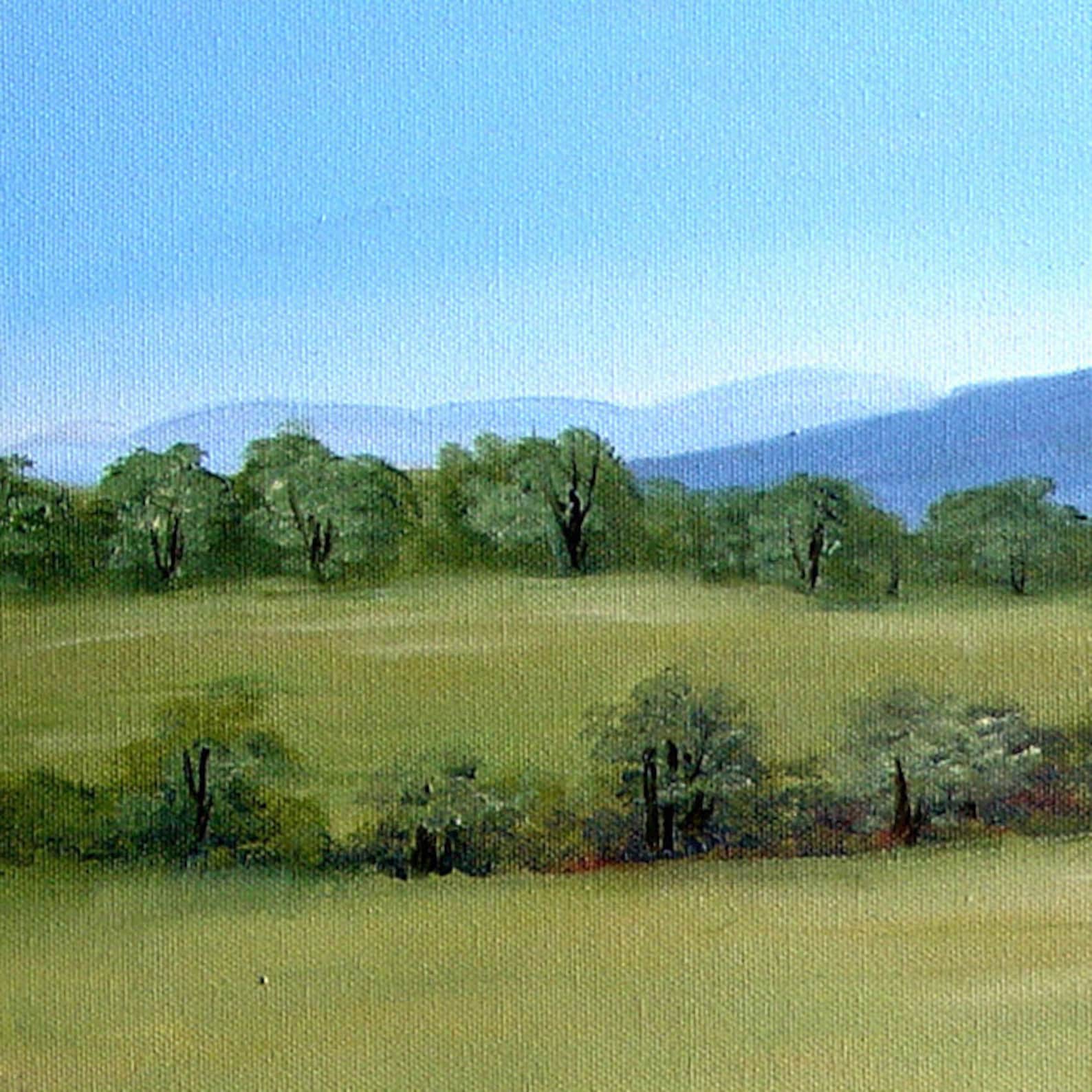 Landscape Folk Art Print Original Painting North Carolina Etsy