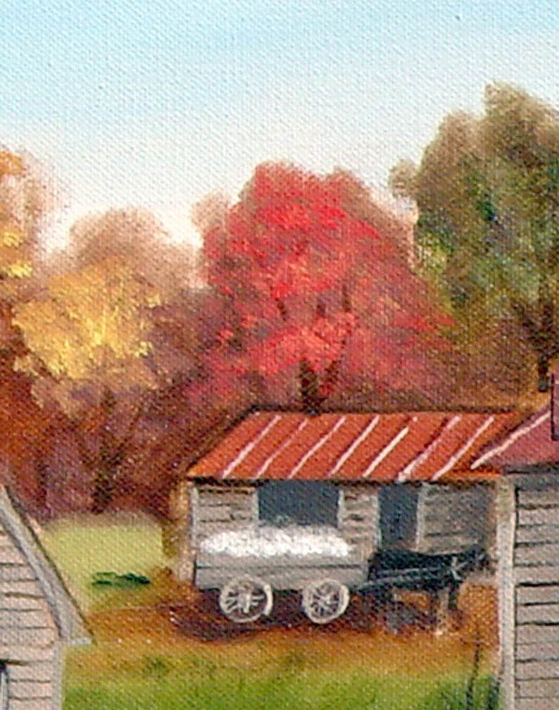 Folk Art Prints Autumn Painting Rural NC Country Store Wall Etsy