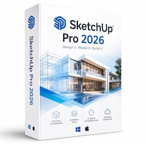 SketchUp Pro 2026 Versión completa Software profesional de modelado 3D Acceso de por vida