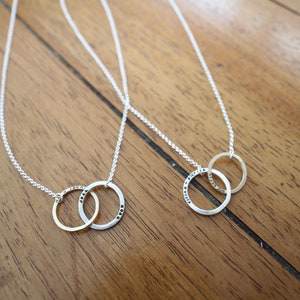 Personalized Silver And Gold Filled Infinity Necklace (E0646)