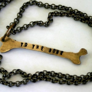 Brass Femur Bone Necklace for Halloween Personalized E0311 image 4