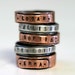 Stamped Inscription Ring Copper (E0258) - Etsy