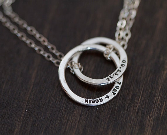Silver band necklace discount