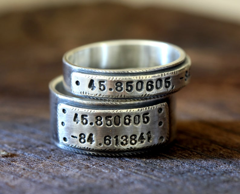 Wedding Ring Set personalized wedding bands E0280 image 4