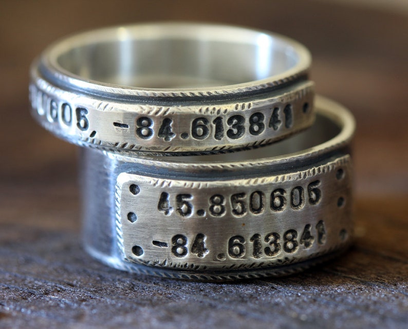 Wedding Ring Set personalized wedding bands E0280 image 5