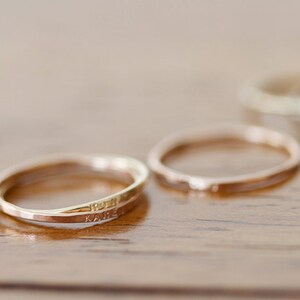 14k Rose and Yellow Gold Personalized Infinity Band E0598 image 4