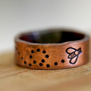 Bee Copper Ring bumble bee E0173 image 3