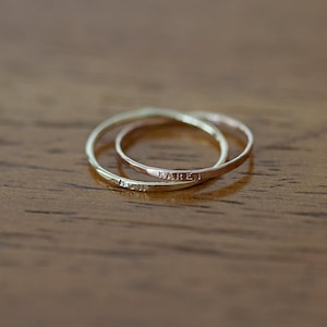 14k Rose and Yellow Gold Personalized Infinity Band E0598 image 1