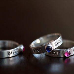 Personalized Birthstone Ring E0347 image 5