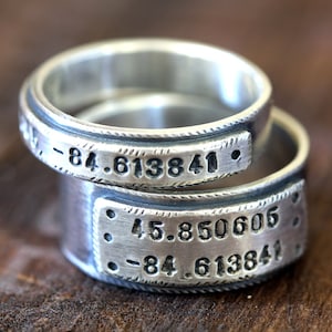 Wedding Ring Set personalized wedding bands E0280 image 1