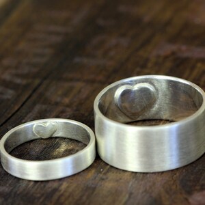 Secret Heart wedding ring set E0307 image 2