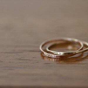 14k Rose and Yellow Gold Personalized Infinity Band E0598 image 3