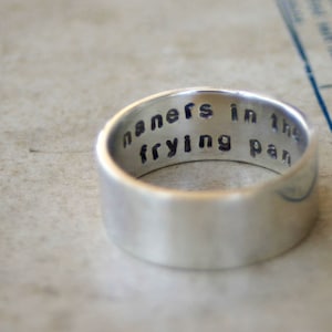 Secret Message Ring Sterling Silver E0250 image 1