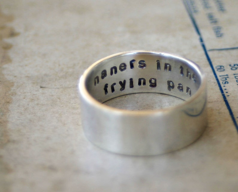 Secret Message Ring Sterling Silver E0250 image 1