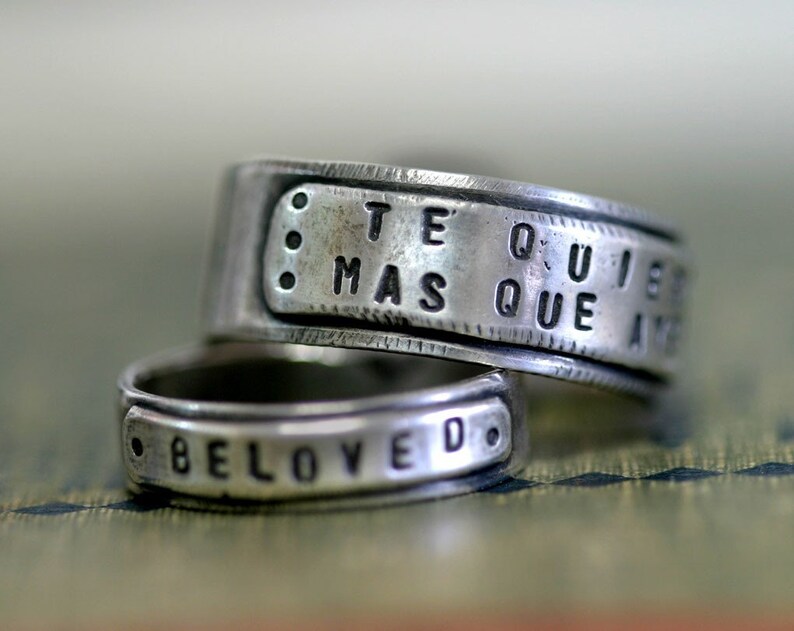 Sterling Silver Personalized Mens Ring Band E0260 image 3