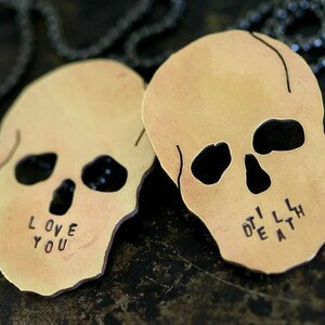 Brass Femur Bone Necklace for Halloween Personalized E0311 image 5