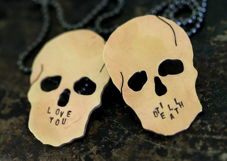 Brass Femur Bone Necklace for Halloween Personalized E0311 image 5