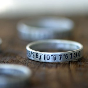 Custom stamped sterling silver band ring E0190 image 2