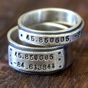 Wedding Ring Set personalized wedding bands E0280 image 2