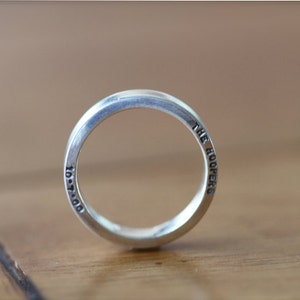 Custom Personalized Men's Wedding Band E0334 image 2