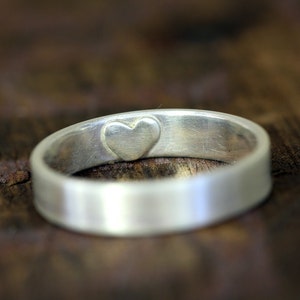 Secret Heart wedding ring set E0307 image 4