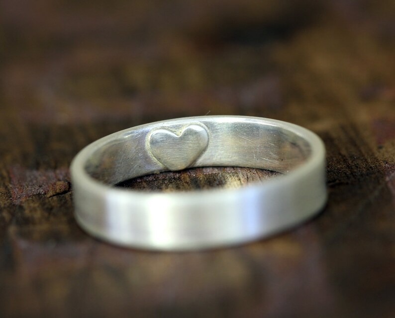 Secret Heart wedding ring set E0307 image 4