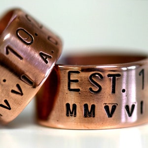 Anillo de cobre personalizada (E0289)