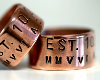Personalized Copper Ring (E0289)