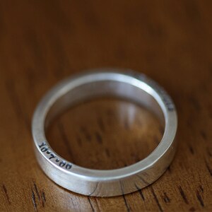 Custom Personalized Men's Wedding Band E0334 image 3