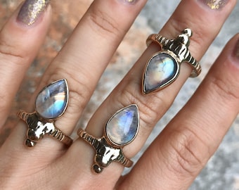 ORION, Moonstone Ring, Medieval Ring, Moonstone Jewelry, Teardrop Ring, Game Of Thrones Ring, Moonstone Boho Ring, Custom Moonstone Ring