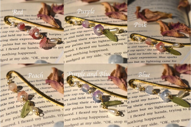 Bloomarks - Basic and Aurora versions (flower bookmarks) image 4