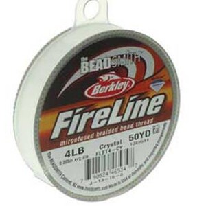 FireLine Braided Beading Thread Size B 50yd Crystal Clear 41446 .005in Pre-Waxed Thread, Stretch Resistant Thread, Beading Thread,