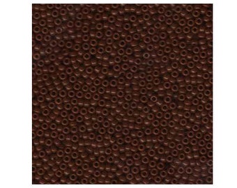 Miyuki Seed Beads 11/0 Opaque Chocolate Brown 11-419 24g Tube Glass Size 11