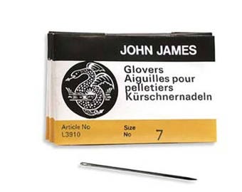 John James Glovers Needles Size 7 43609 Size 7 Leather Needles, Glovers Bulk Pack Needle, Craft Needles, John James Needle L3910
